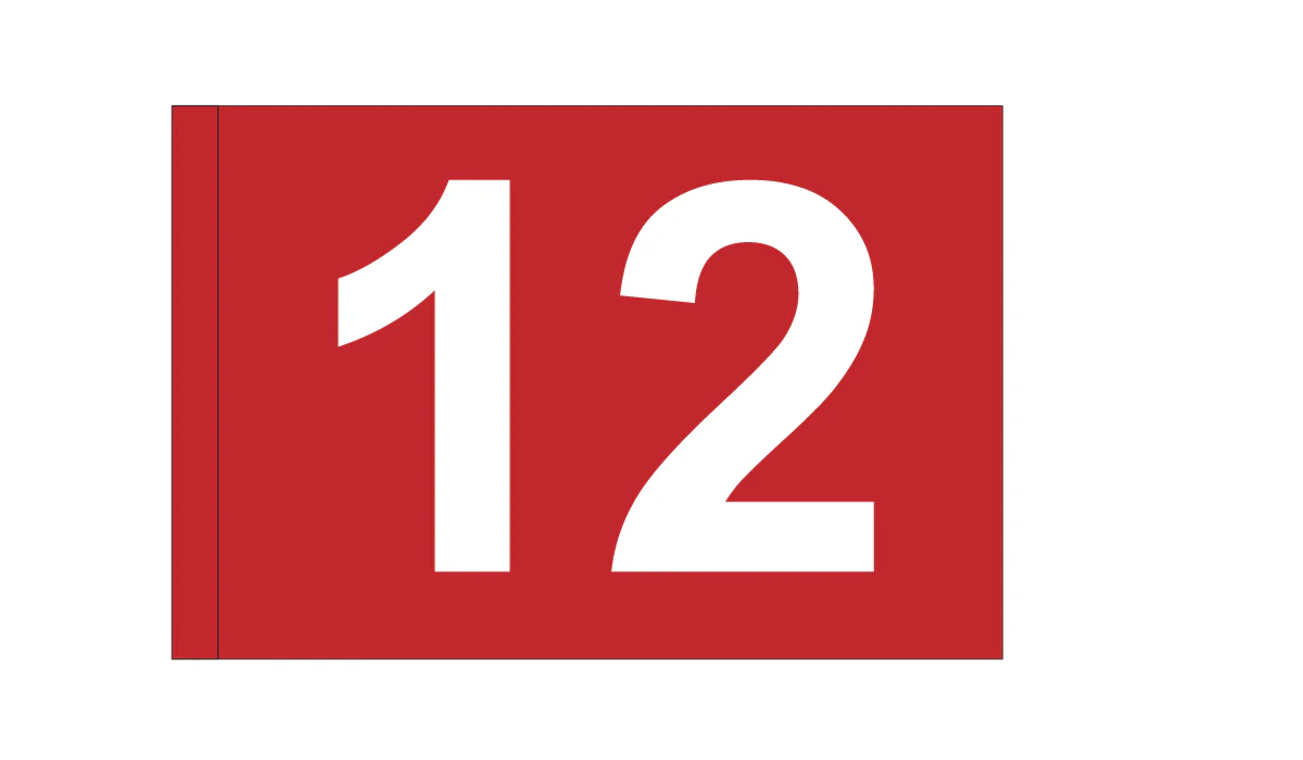 Mini Golf Individual Numbered Golf Flags with Rotating Tube 6"x9" - Image 12