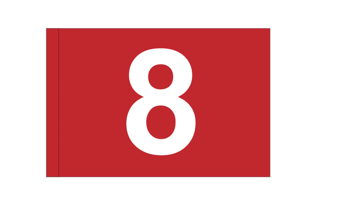 Mini Golf Individual Numbered Golf Flags with Rotating Tube 6"x9" - Image 8