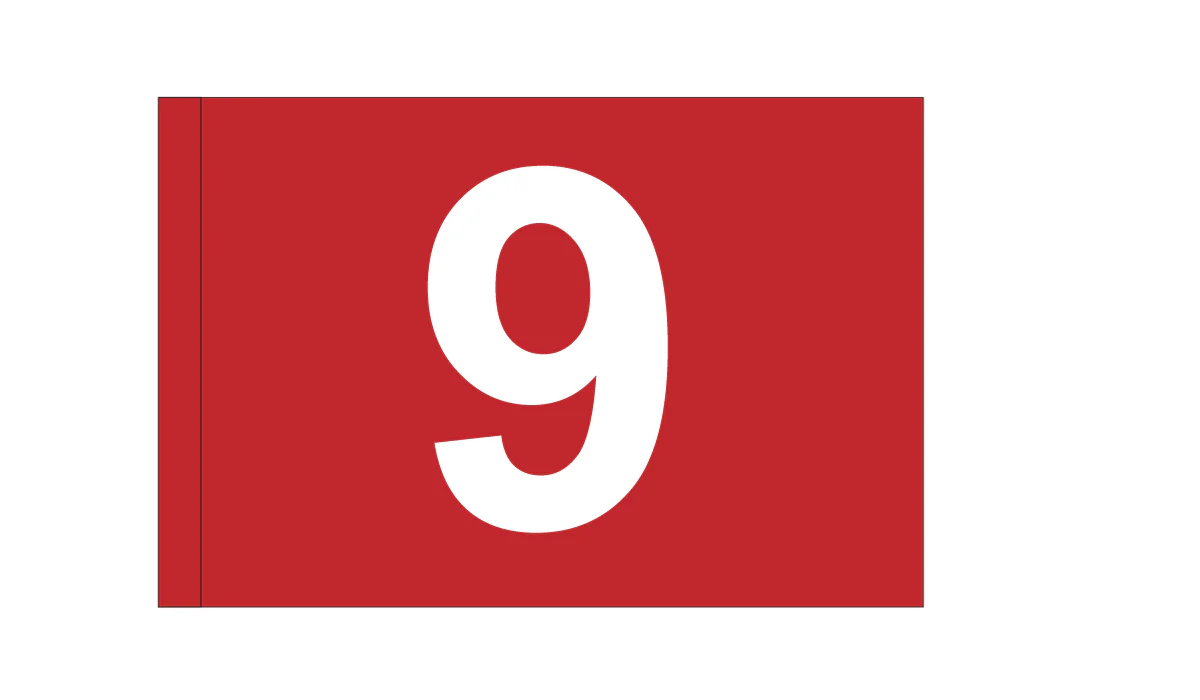 Mini Golf Individual Numbered Golf Flags with Rotating Tube 6"x9" - Image 9