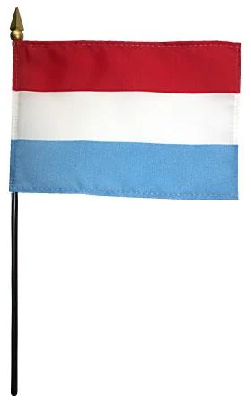 Luxembourg Stick Flag 4"x6" | Made in USA