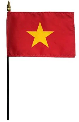 Vietnam Stick Flag 4"x6"