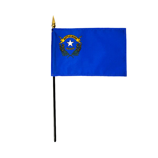 Nevada Stick Flag 4"x 6" - Image 2