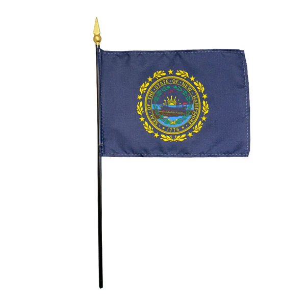 New Hampshire Stick Flag 4"x 6" - Image 2