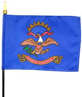 Miniature North Dakota Flag 4"x6"