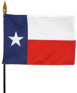 Texas Stick Flag 4"x6"