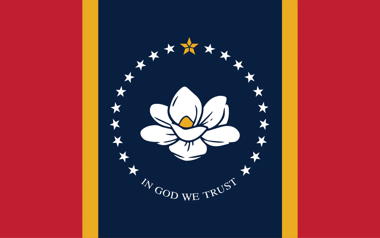 Mississippi (2021) Outdoor Nylon State Flag | Made in USA | Low-Medium Wind Flag - Image 3