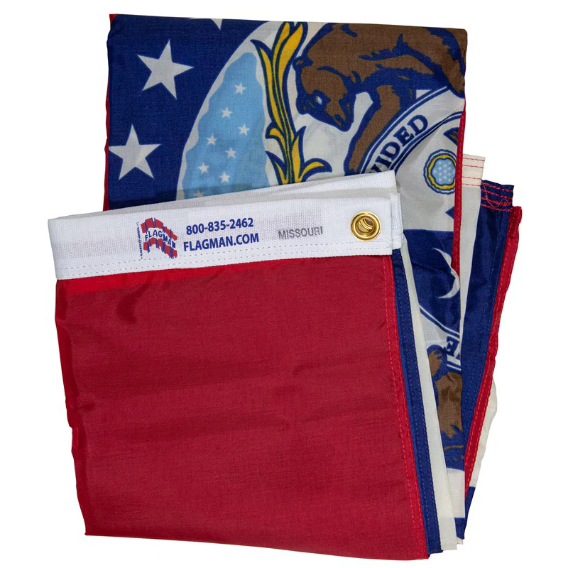 Missouri Outdoor Nylon State Flag | Made in USA | Low-Medium Wind Flag - Image 3