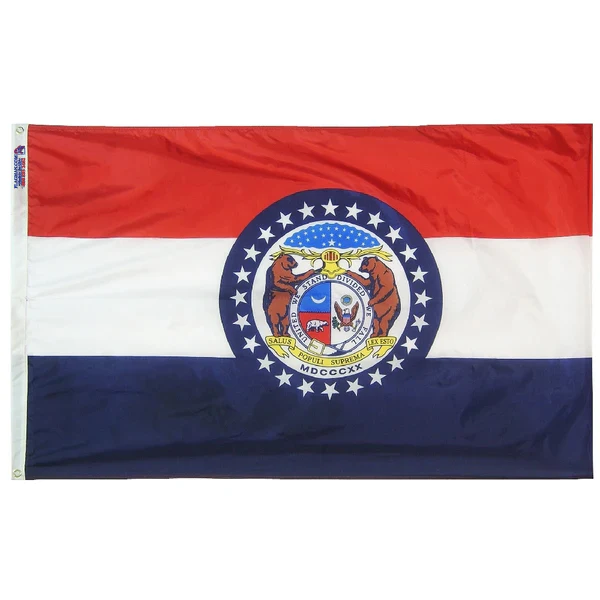Missouri Outdoor Polyester State Flag | Made in USA | High Wind Flag - Image 2