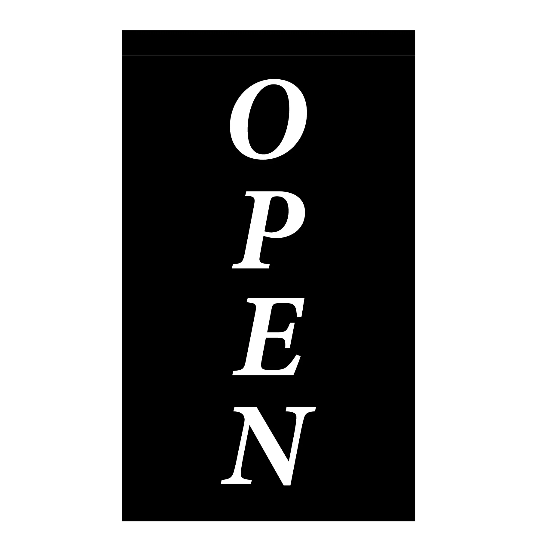 Modern Open Flag 2.5'x4'- Choose Background Color | Made in USA - Image 7