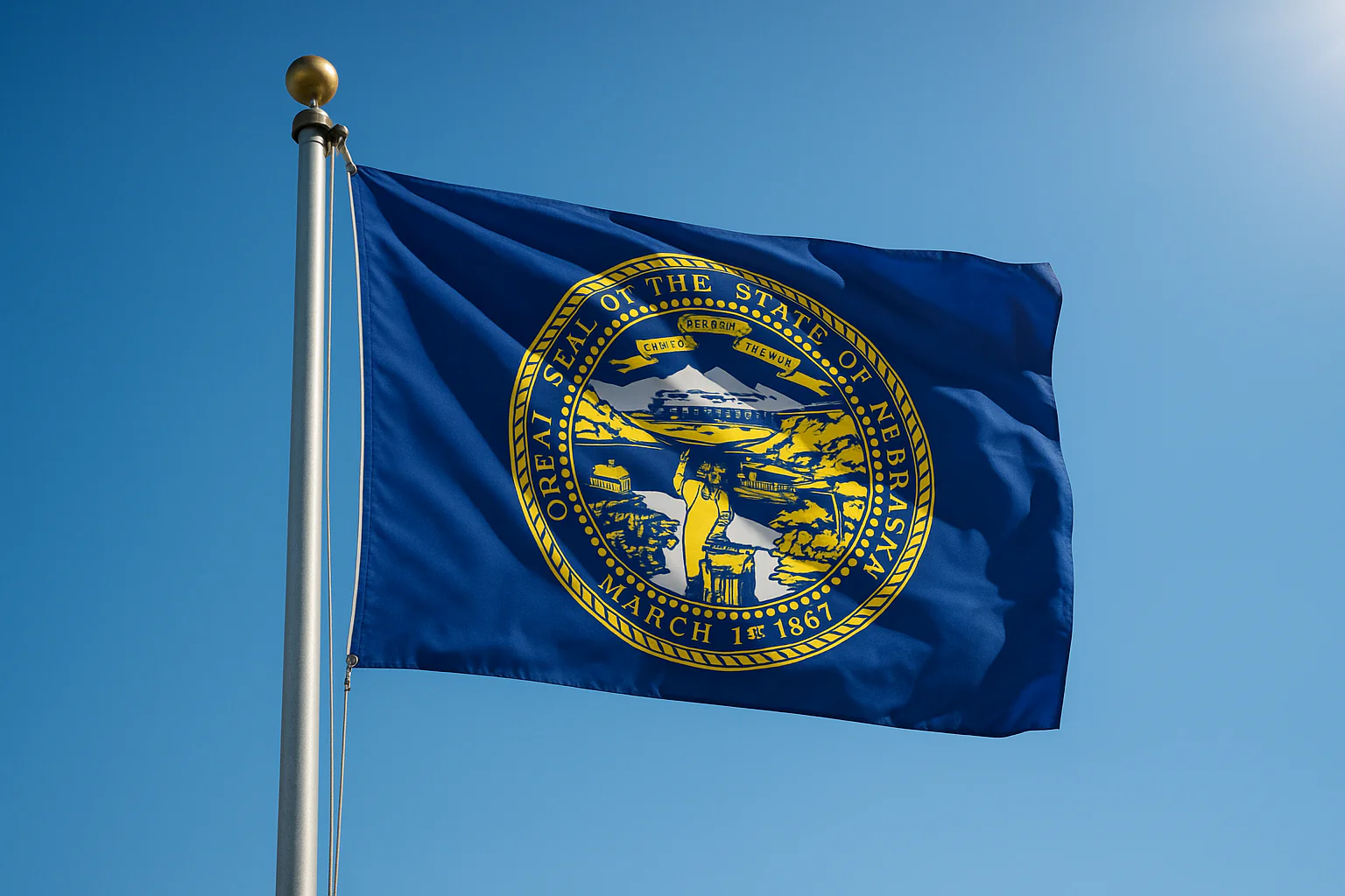 Nebraska Outdoor Nylon State Flag | Made in USA | Low-Medium Wind Flag