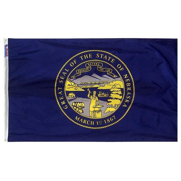 Nebraska Outdoor Nylon State Flag | Made in USA | Low-Medium Wind Flag - Image 2