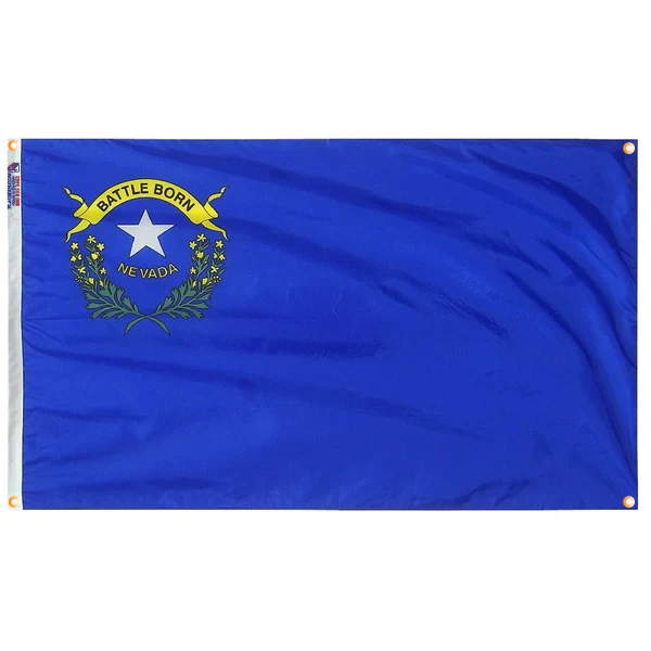 Nevada Flag with Grommets Along the Edges for Wall Hanging - Image 2