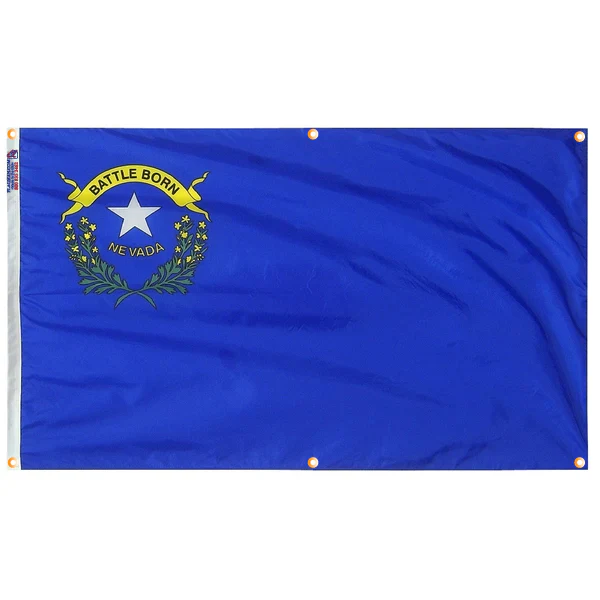 Nevada Flag with Grommets Along the Edges for Wall Hanging - Image 3