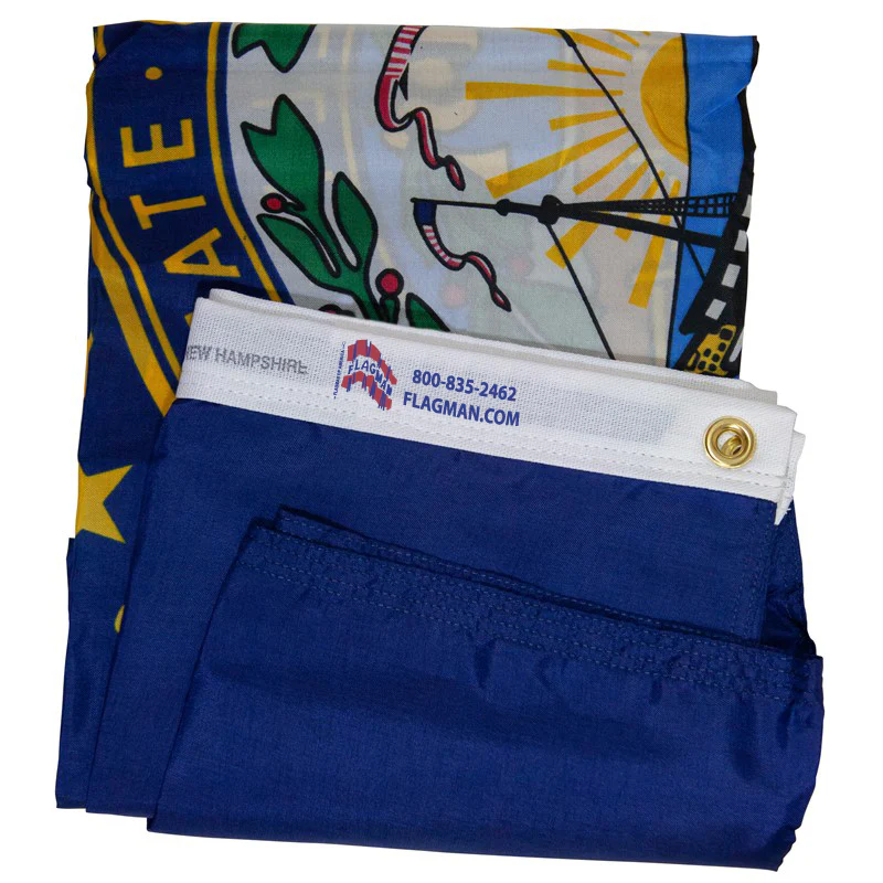 New Hampshire Outdoor Nylon State Flag | Made in USA | Low-Medium Wind Flag - Image 3