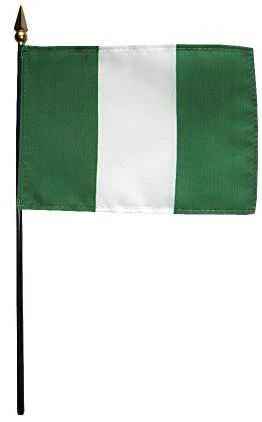 Nigeria Stick Flag 4"x6"