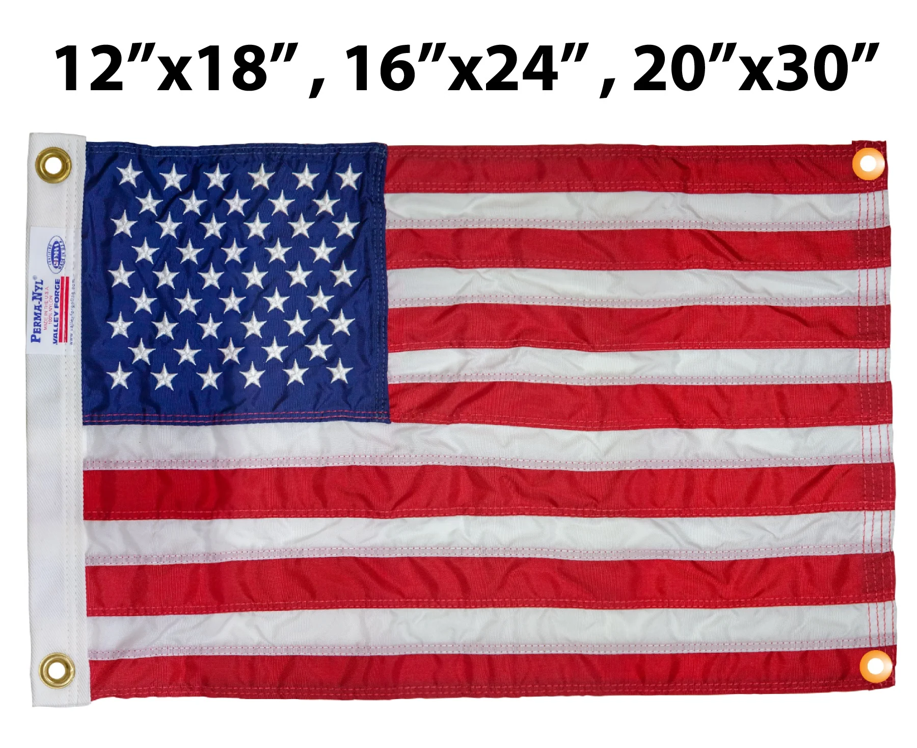 WallSafe™ Nylon Wall-Mounted American Flag | Reinforced Edge Grommets | Made in USA - Image 11