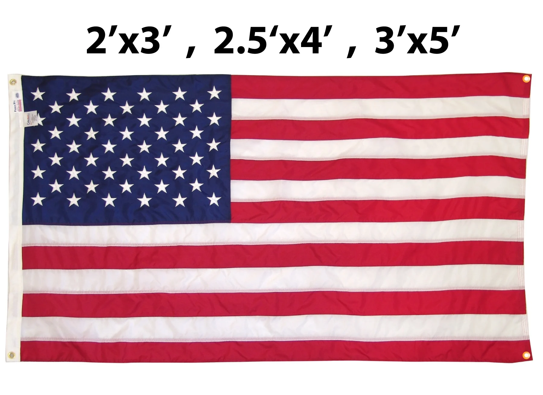 WallSafe™ Nylon Wall-Mounted American Flag | Reinforced Edge Grommets | Made in USA - Image 12