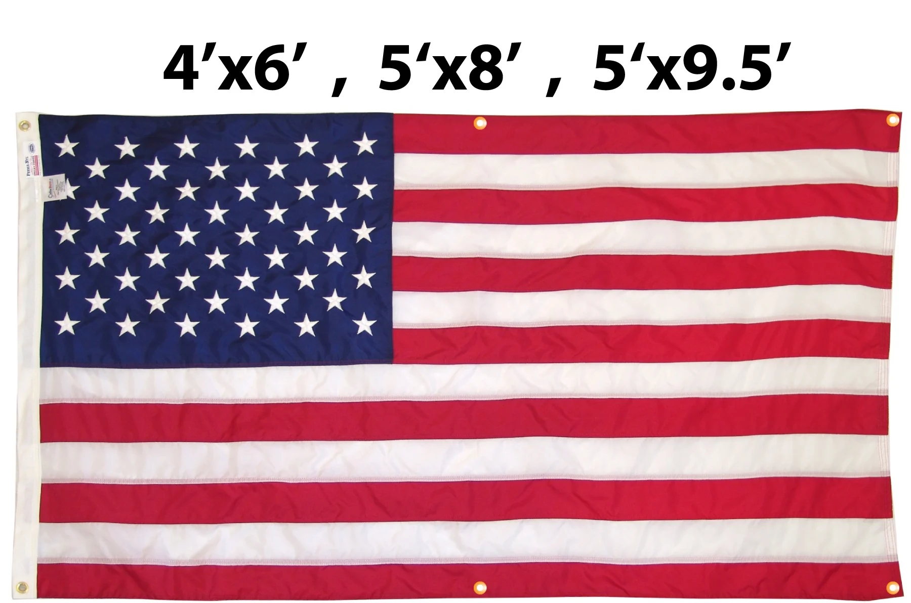 WallSafe™ Nylon Wall-Mounted American Flag | Reinforced Edge Grommets | Made in USA - Image 13