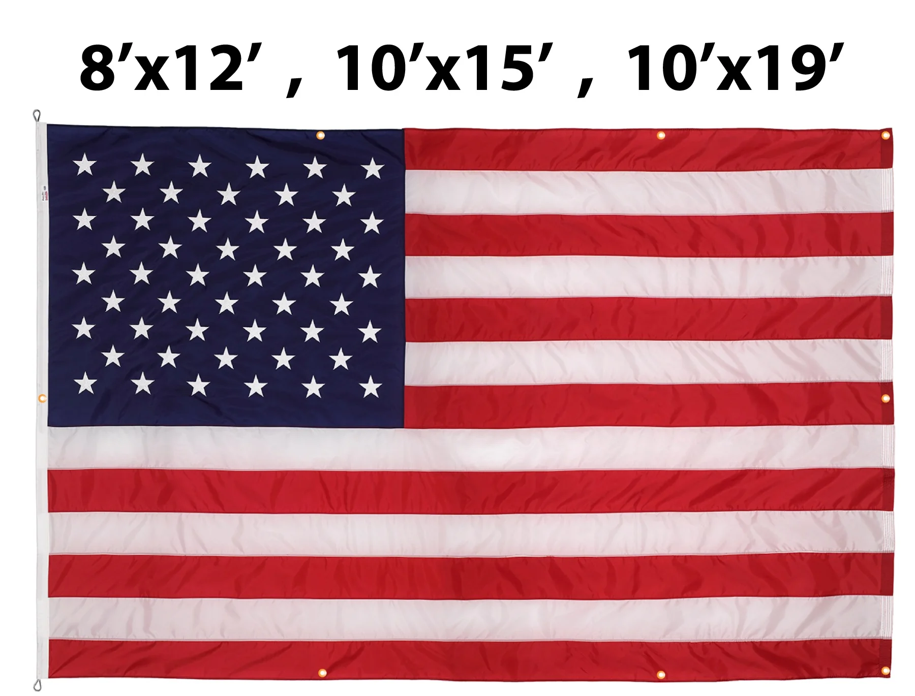 WallSafe™ Nylon Wall-Mounted American Flag | Reinforced Edge Grommets | Made in USA - Image 15