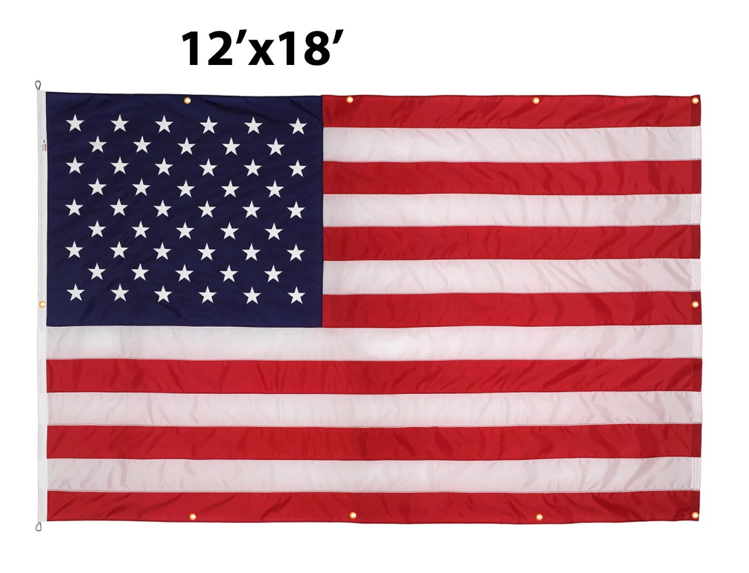 WallSafe™ Nylon Wall-Mounted American Flag | Reinforced Edge Grommets | Made in USA - Image 16