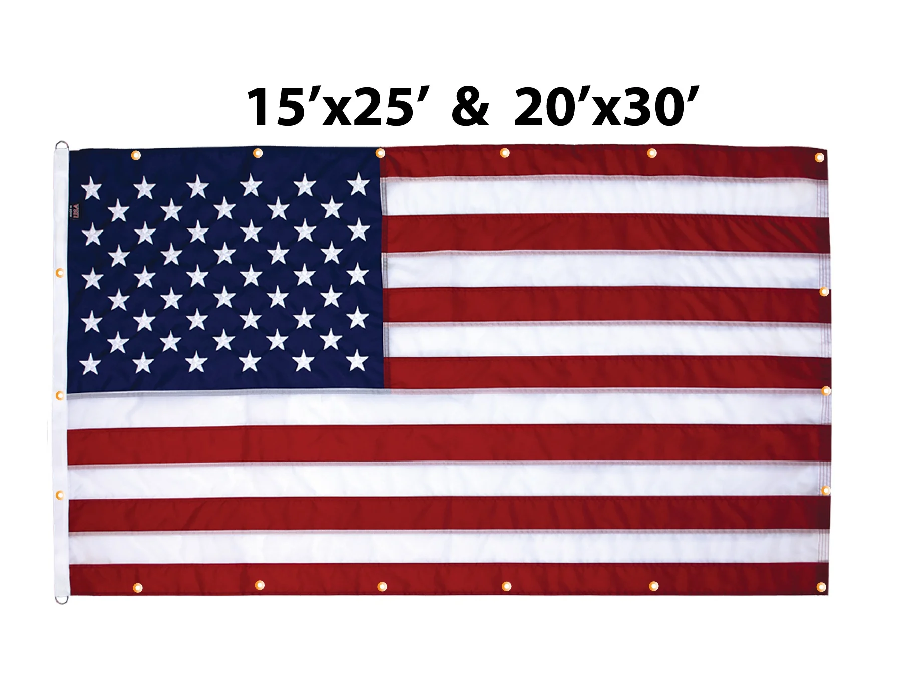 WallSafe™ Nylon Wall-Mounted American Flag | Reinforced Edge Grommets | Made in USA - Image 17