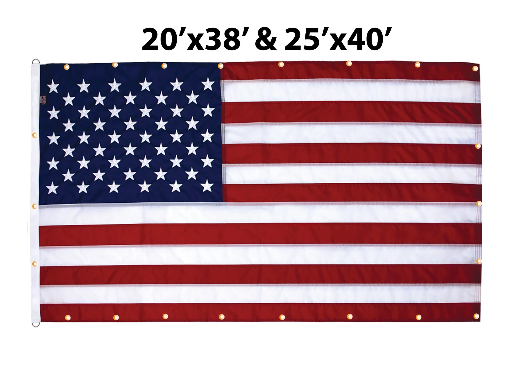 WallSafe™ Nylon Wall-Mounted American Flag | Reinforced Edge Grommets | Made in USA - Image 18
