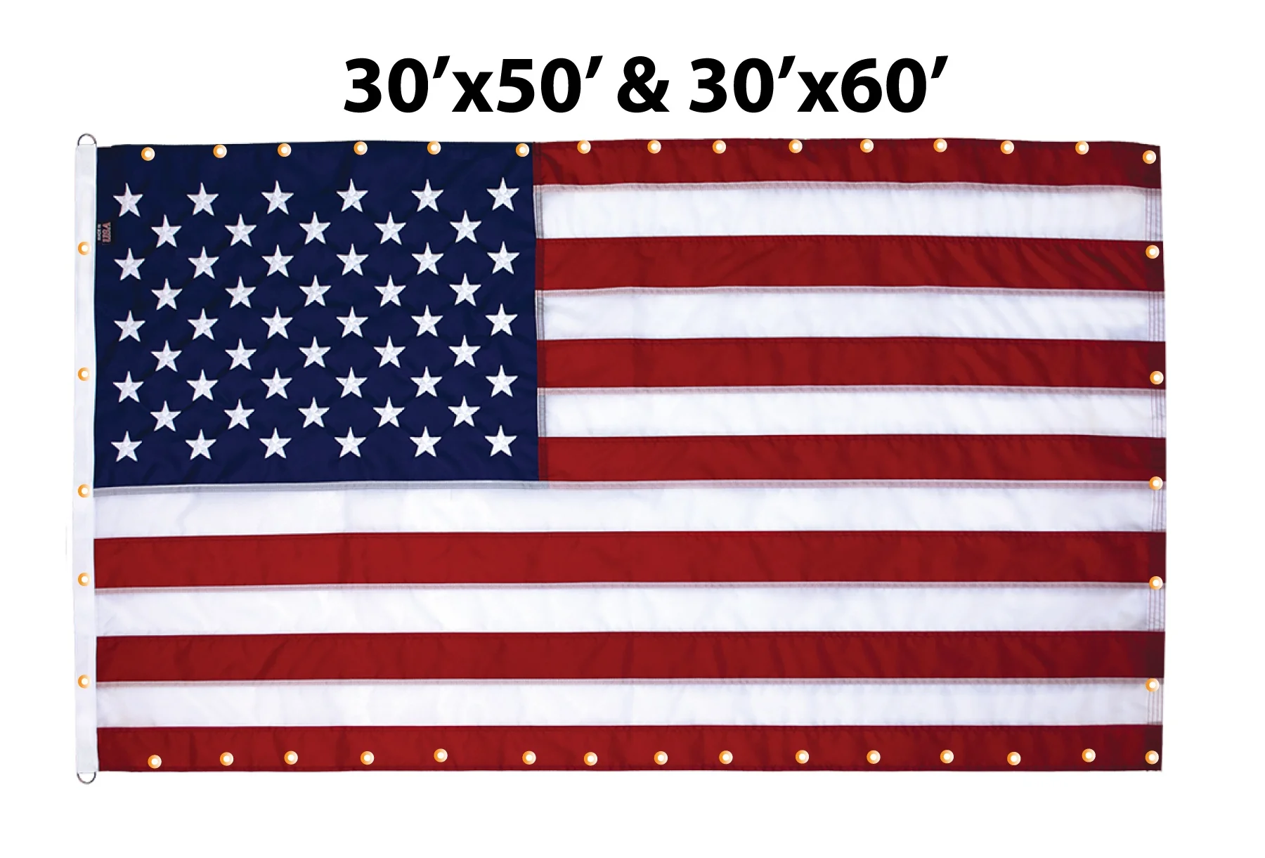 WallSafe™ Nylon Wall-Mounted American Flag | Reinforced Edge Grommets | Made in USA - Image 19