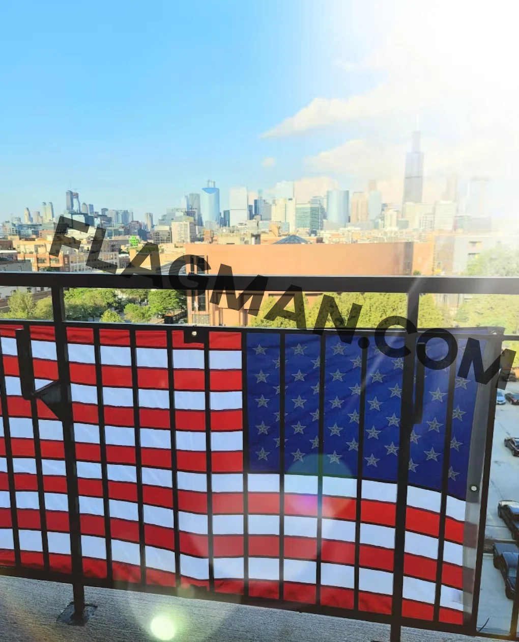 WallSafe™ Nylon Wall-Mounted American Flag | Reinforced Edge Grommets | Made in USA - Image 6