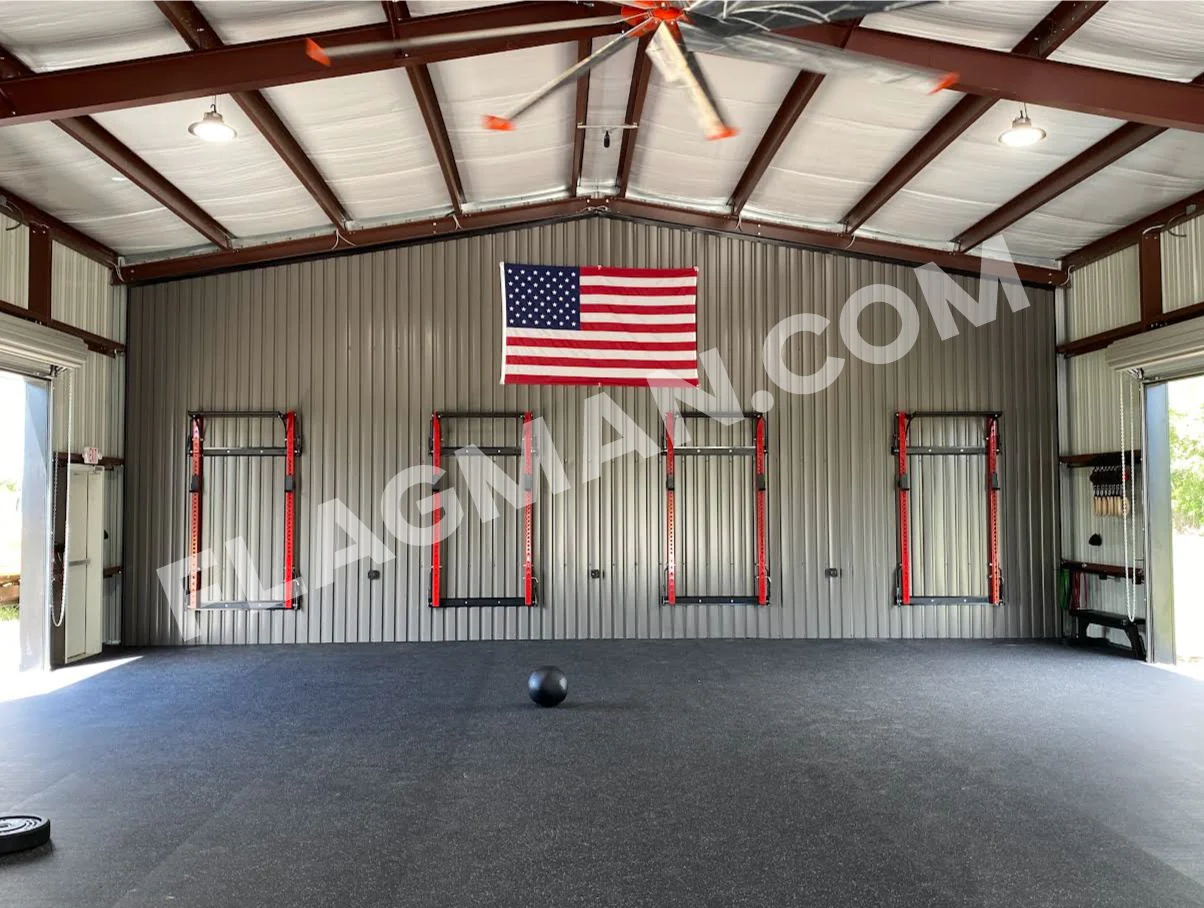 WallSafe™ Nylon Wall-Mounted American Flag | Reinforced Edge Grommets | Made in USA - Image 8