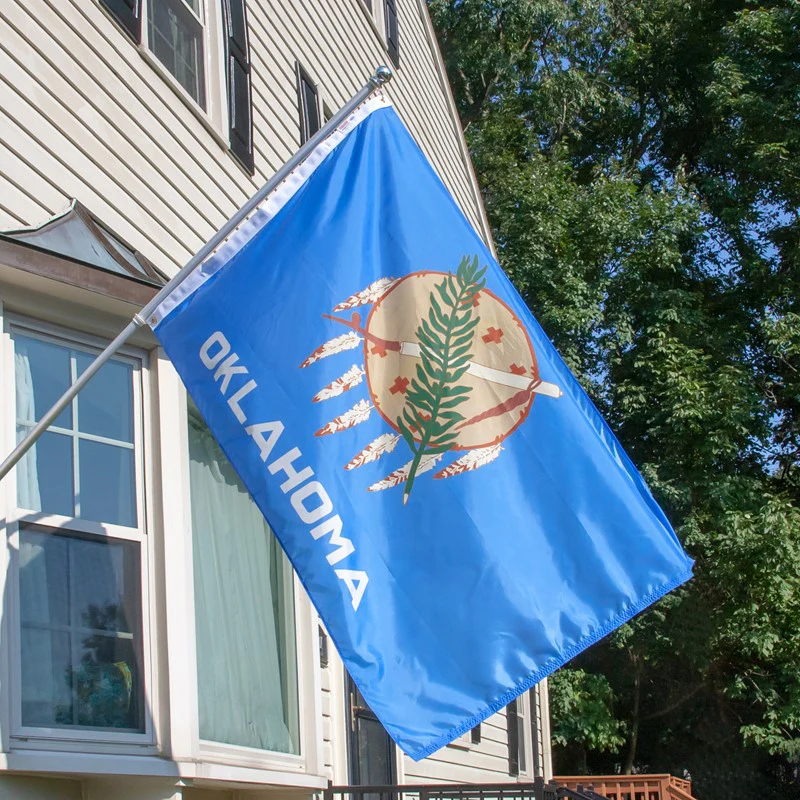 Oklahoma Outdoor Nylon State Flag | Made in USA | Low-Medium Wind Flag - Image 3
