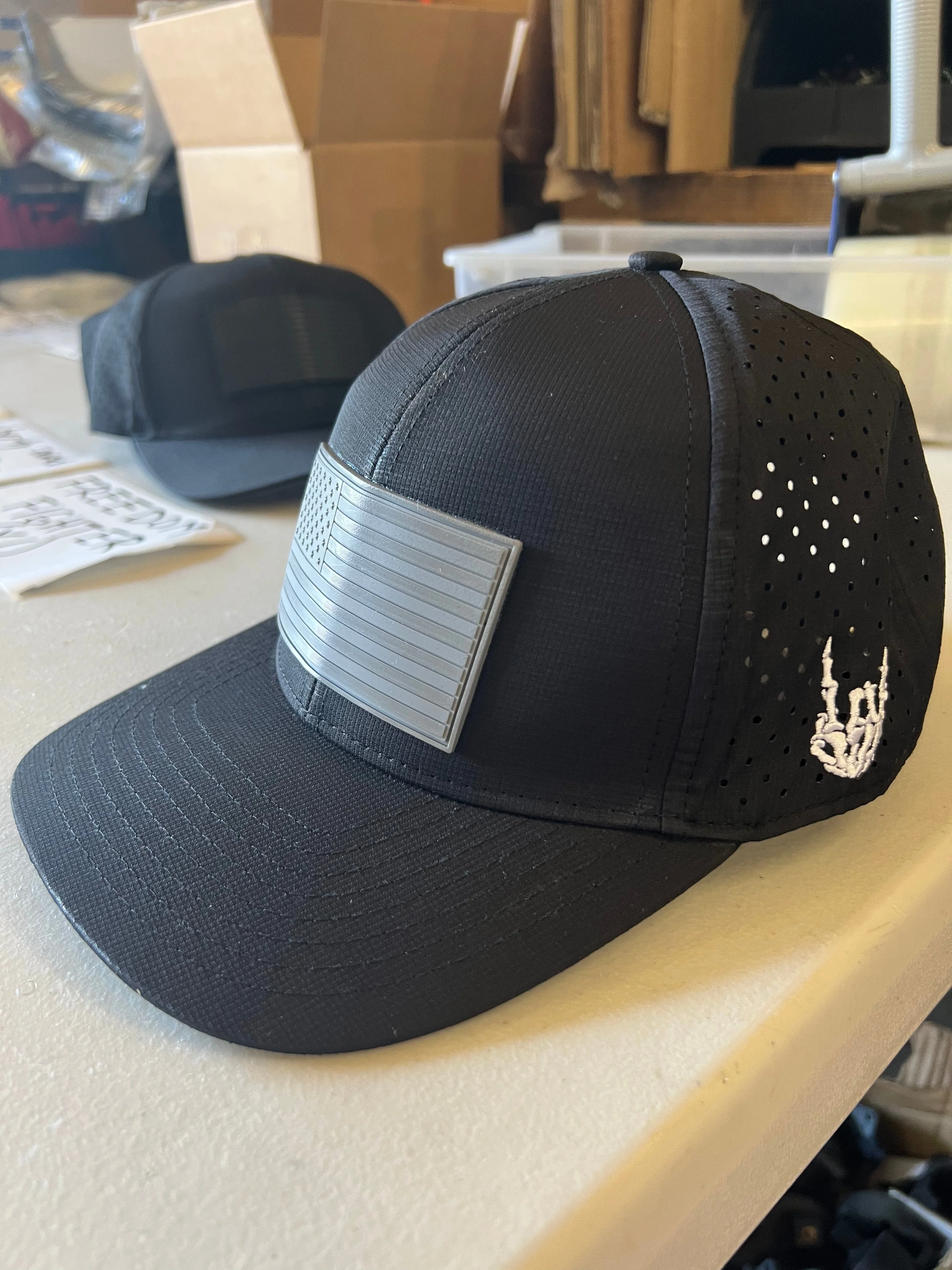 Old Glory Grayed Out Curved Performance Hat *BadFlag* - Image 2