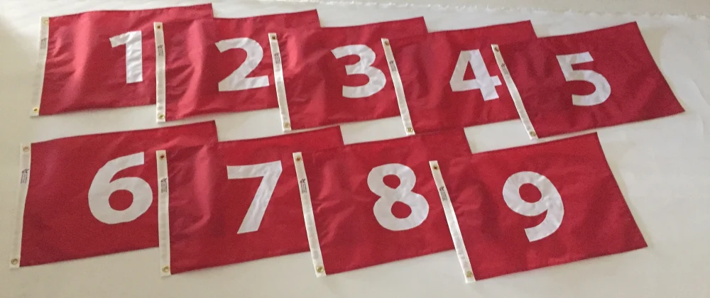 Outgoing Golf Flags - Numbers 1-9 | Made in USA - Image 12