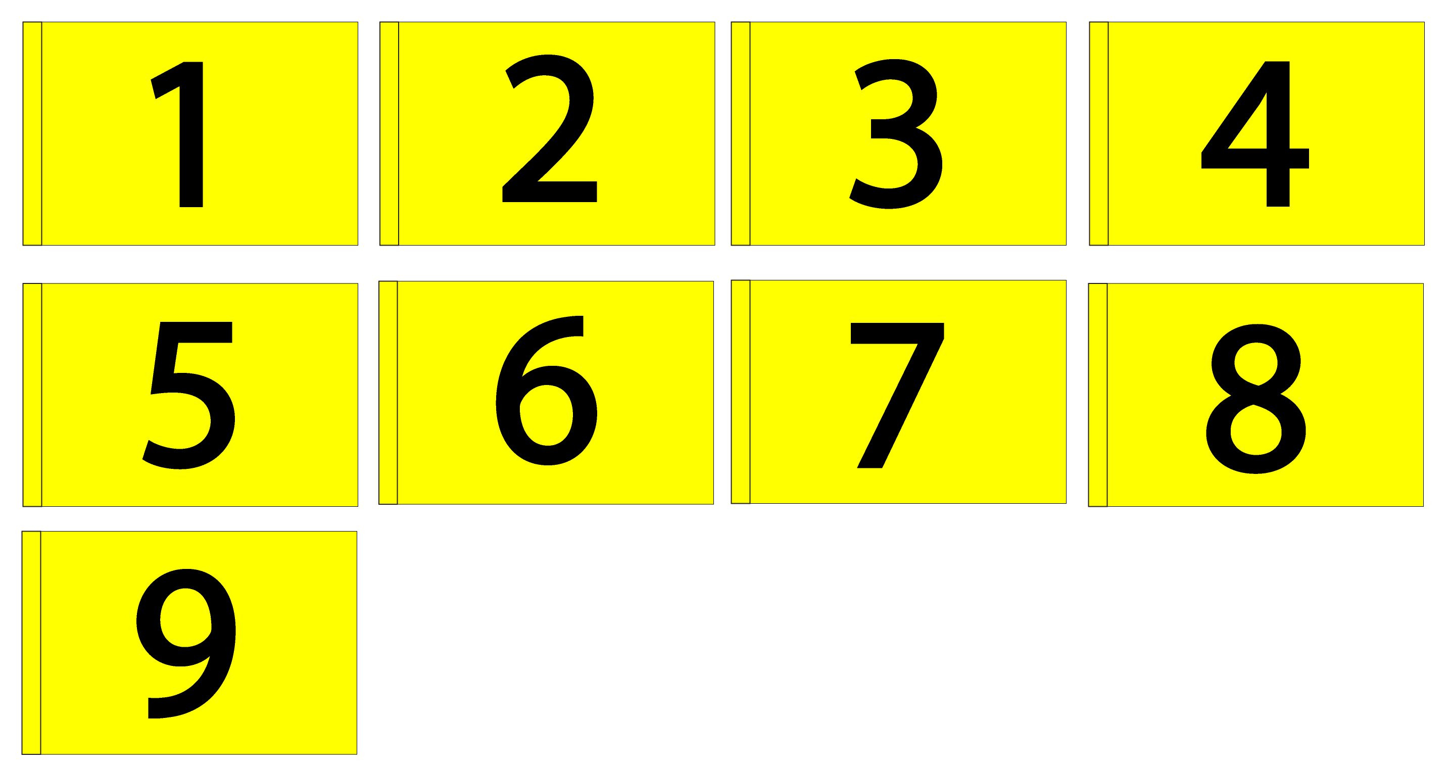 Outgoing Golf Flags - Numbers 1-9 | Made in USA - Image 4