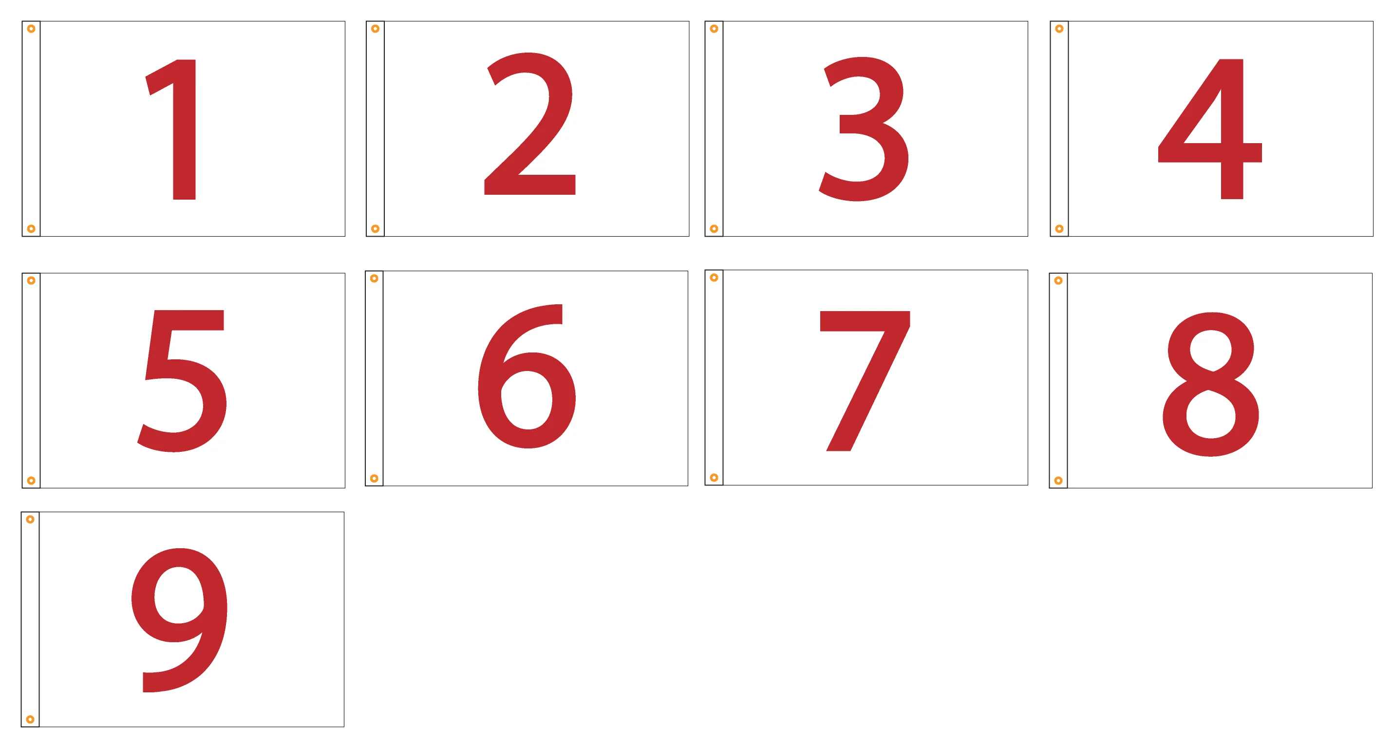 Outgoing Golf Flags - Numbers 1-9 | Made in USA - Image 7