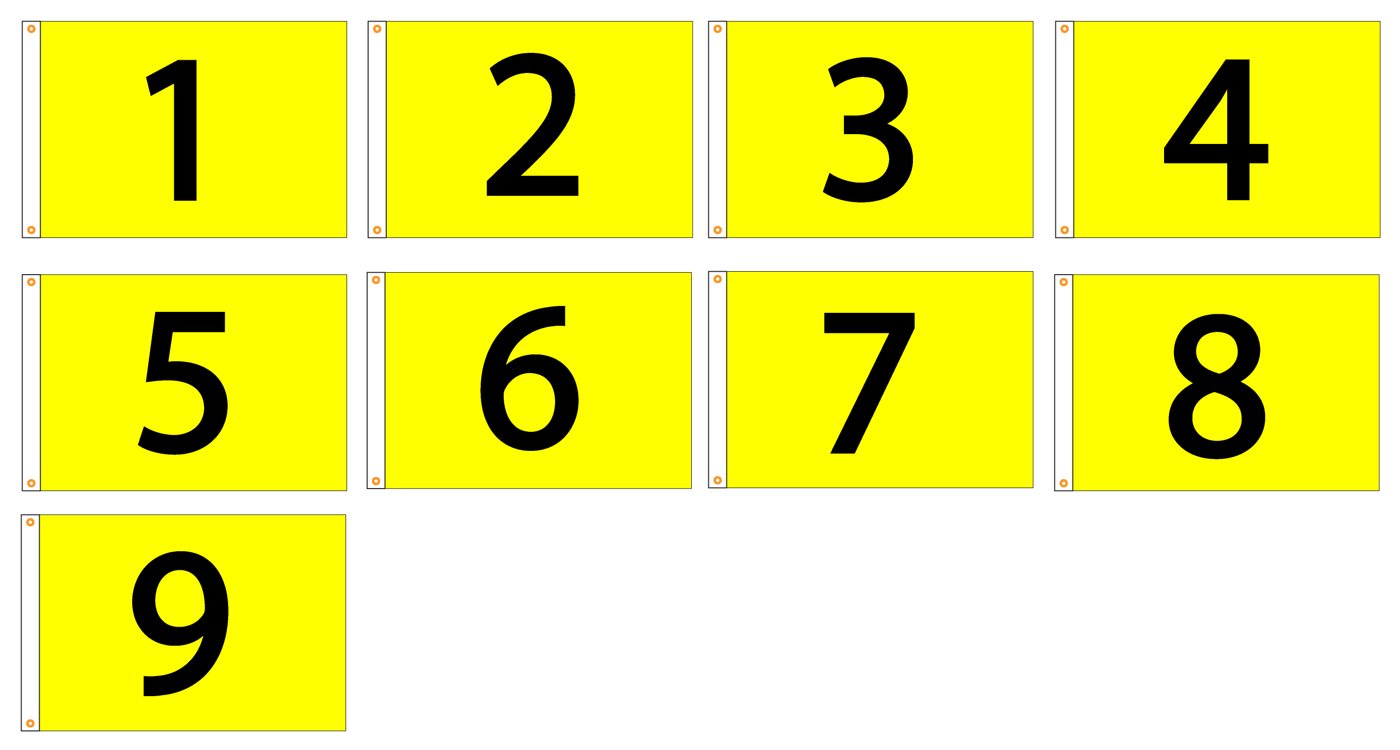 Outgoing Golf Flags - Numbers 1-9 | Made in USA - Image 8