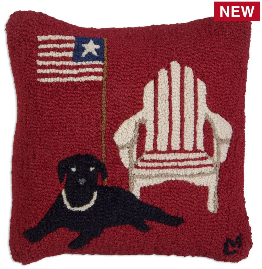Parade Watch Dog 18" Hooked Wool Pillow