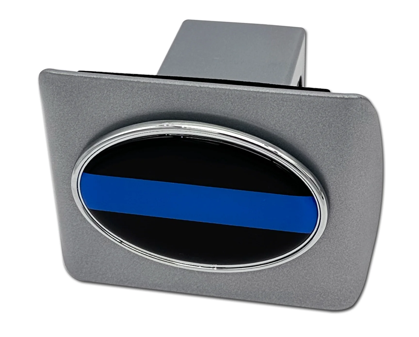 Police Oval Thin Blue Line Hitch Cover - Image 3