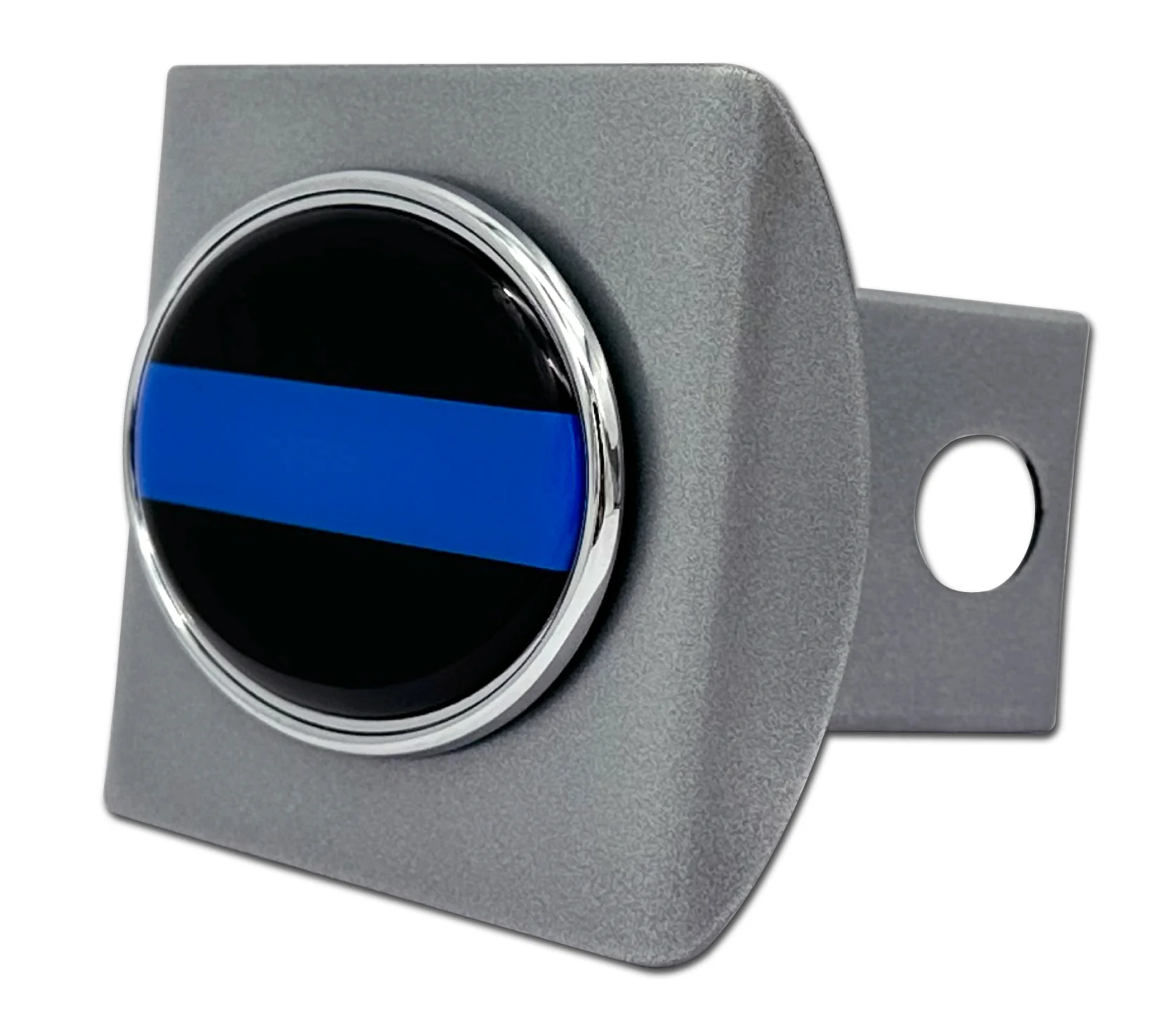 Police Oval Thin Blue Line Hitch Cover - Image 4