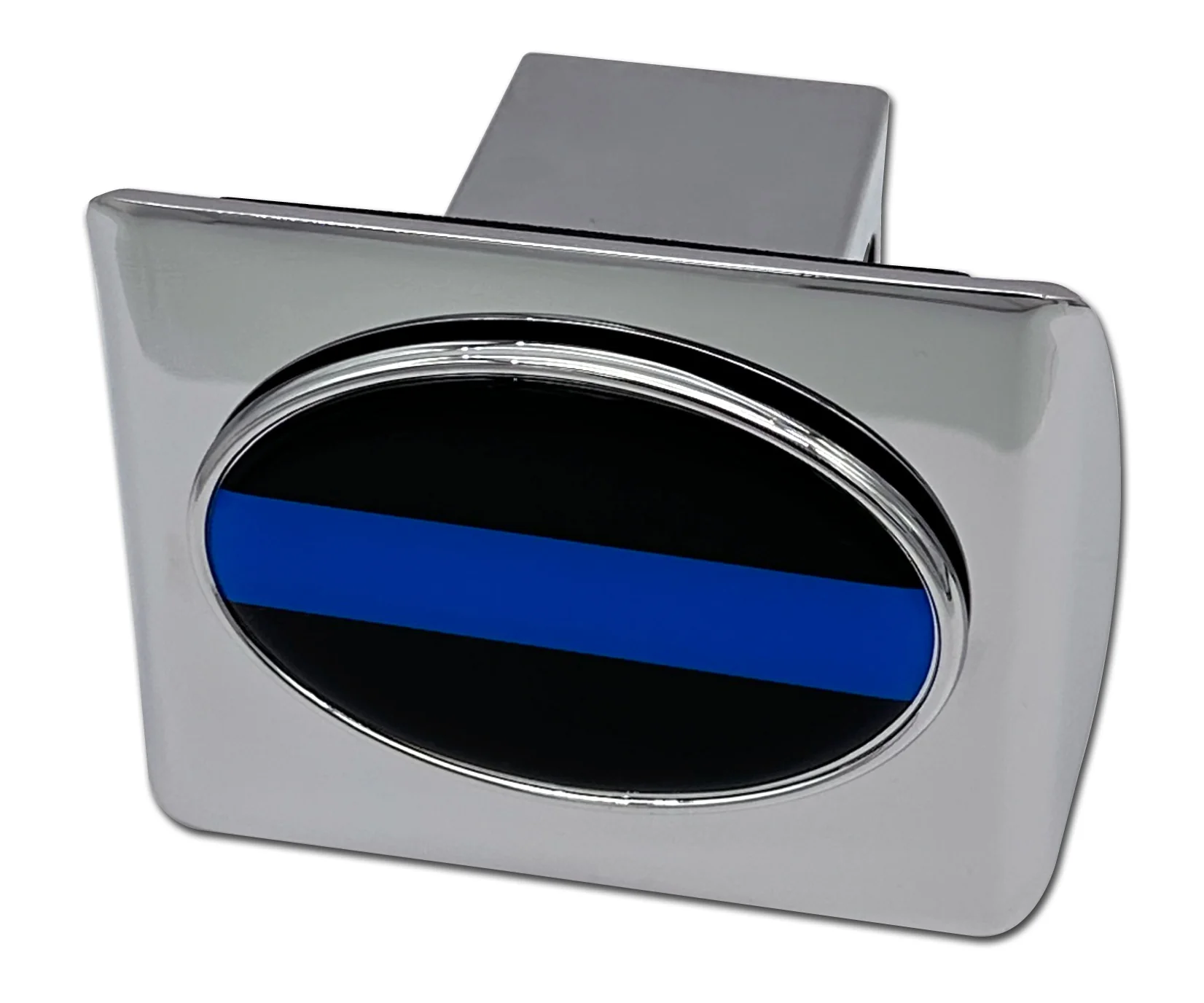 Police Oval Thin Blue Line Hitch Cover - Image 5