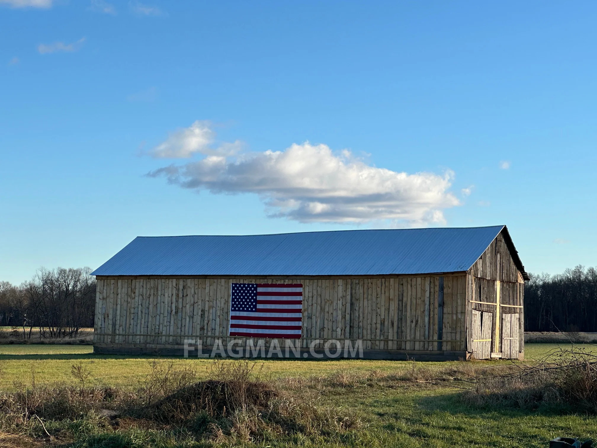 WallSafe™ Polyester Wall-Mounted American Flag | Reinforced Edge Grommets | Made in USA - Image 5