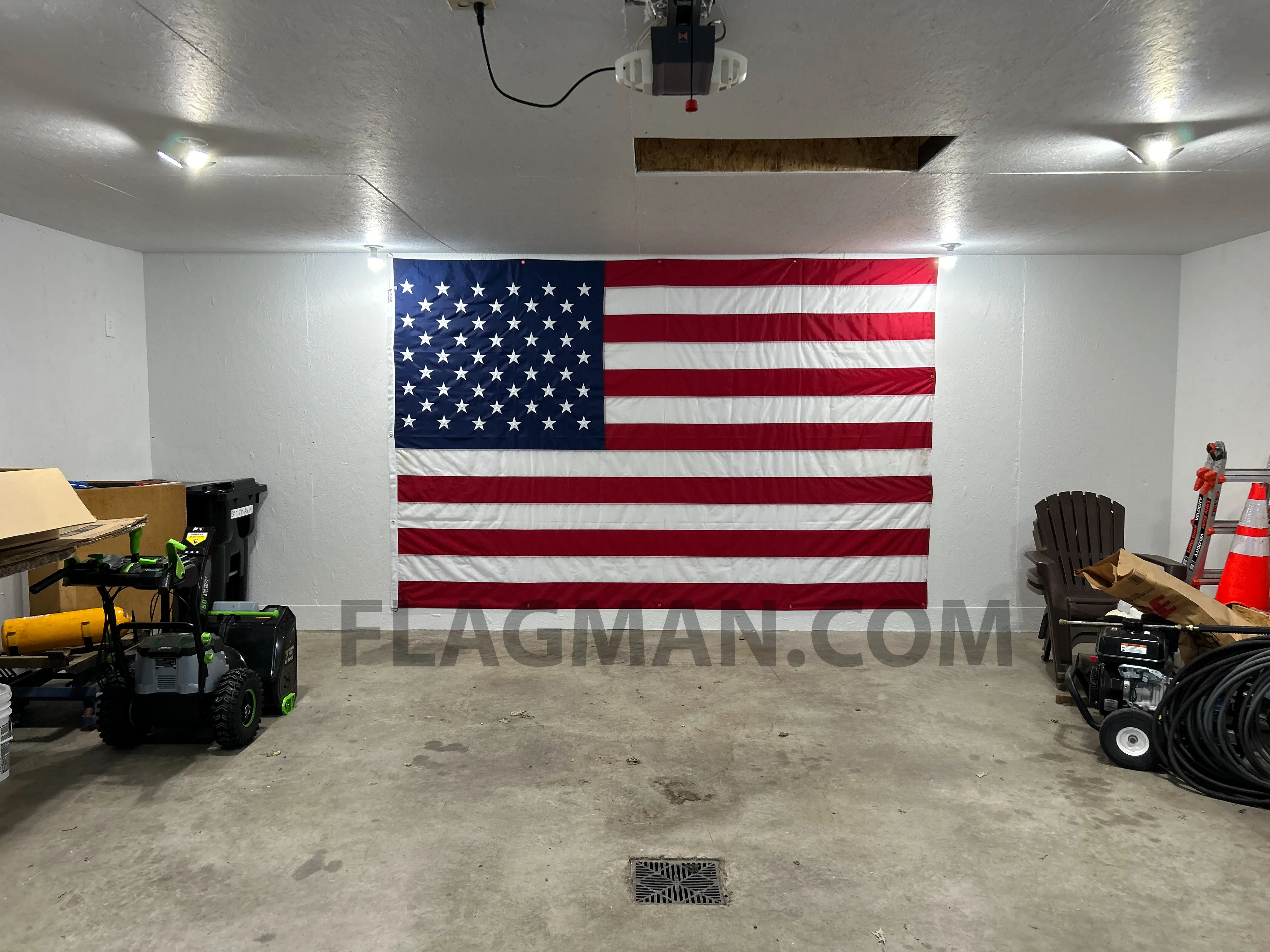 WallSafe™ Polyester Wall-Mounted American Flag | Reinforced Edge Grommets | Made in USA - Image 6