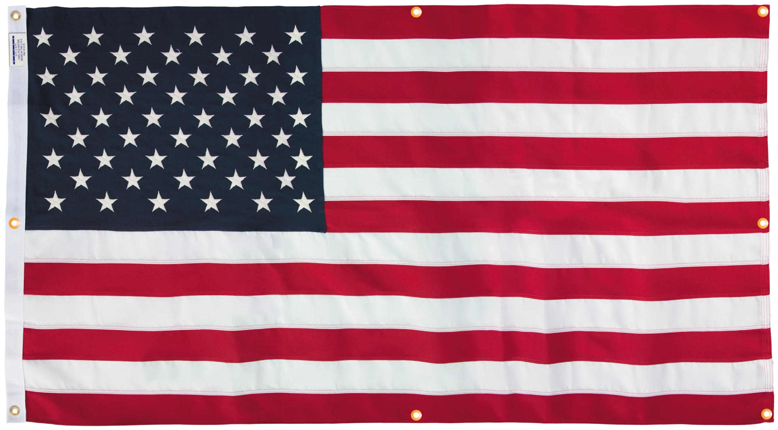WallSafe™ Polyester Wall-Mounted American Flag | Reinforced Edge Grommets | Made in USA - Image 8