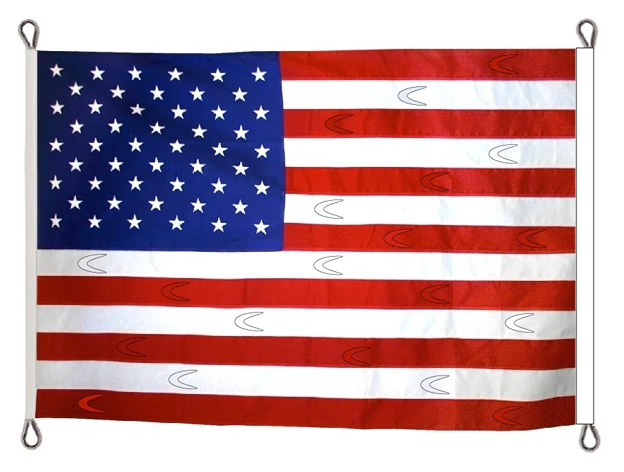 AerialVent™ Ventilated Polyester American Flag for Aerial Display | Made in USA - Image 2