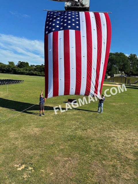 AerialVent™ Ventilated Polyester American Flag for Aerial Display | Made in USA - Image 3
