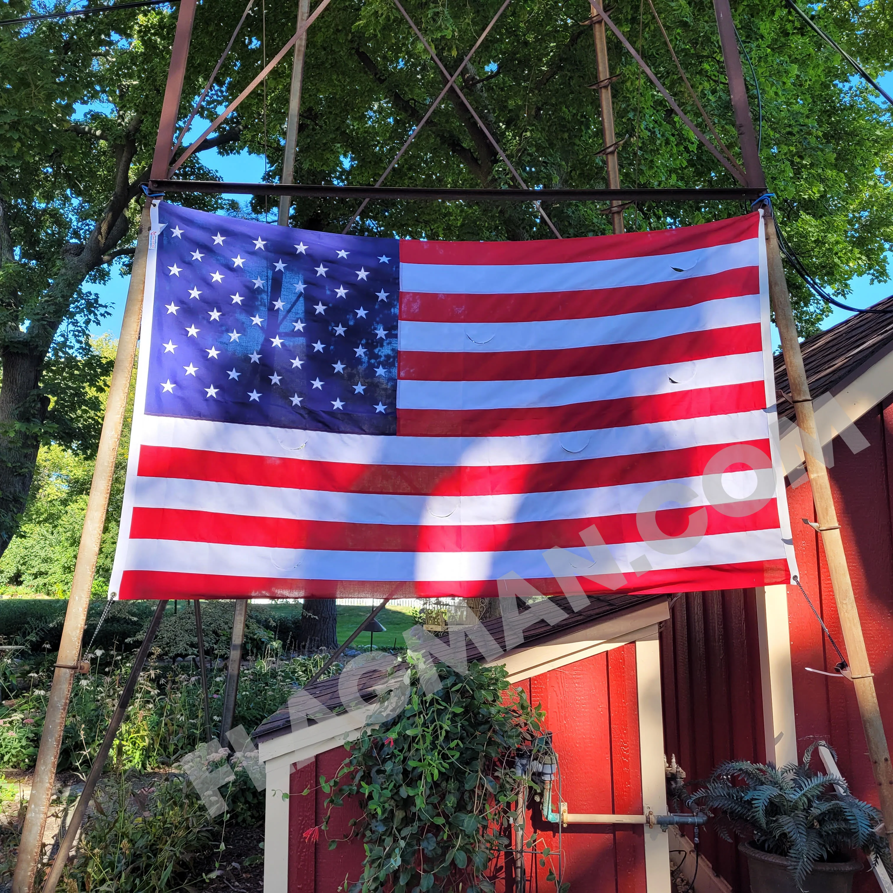 AerialVent™ Ventilated Polyester American Flag for Aerial Display | Made in USA - Image 4