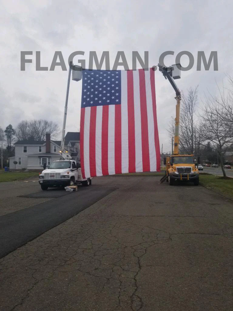 AerialVent™ Ventilated Polyester American Flag for Aerial Display | Made in USA - Image 9