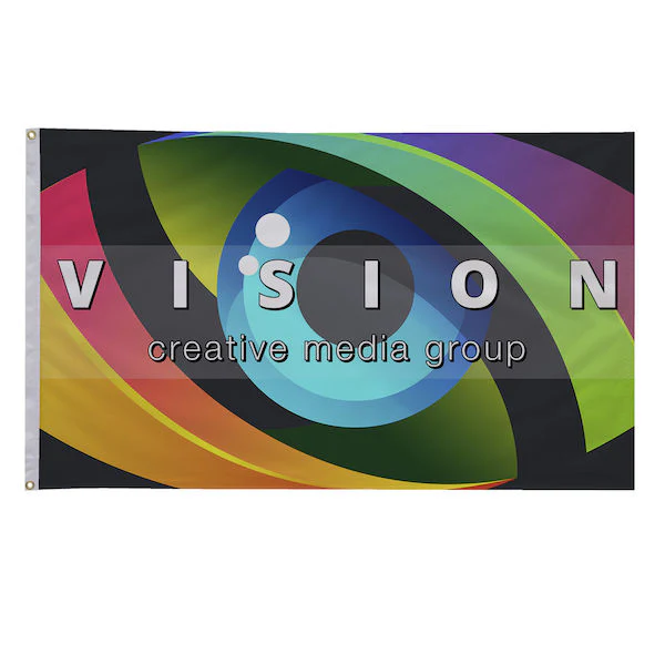 Printed Custom Flag with Handles - Image 3