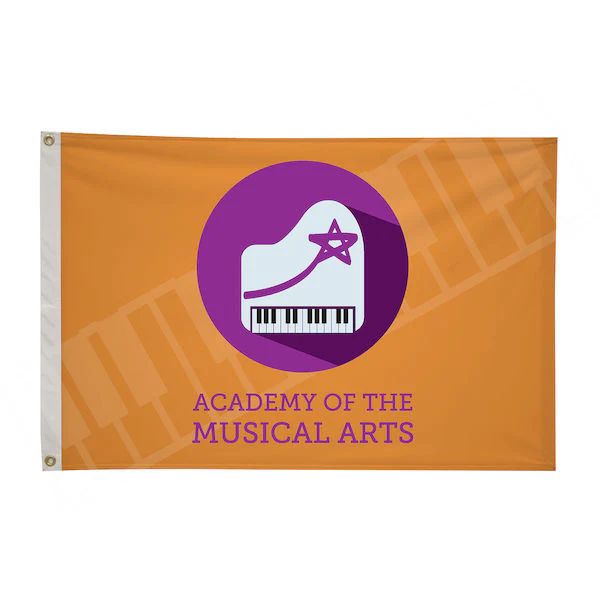 Printed Custom Flag with Handles - Image 5