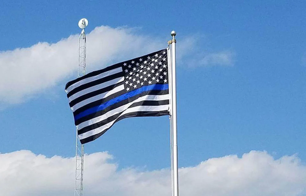 Printed Thin Blue Line American Flag *Made in USA* - Image 2
