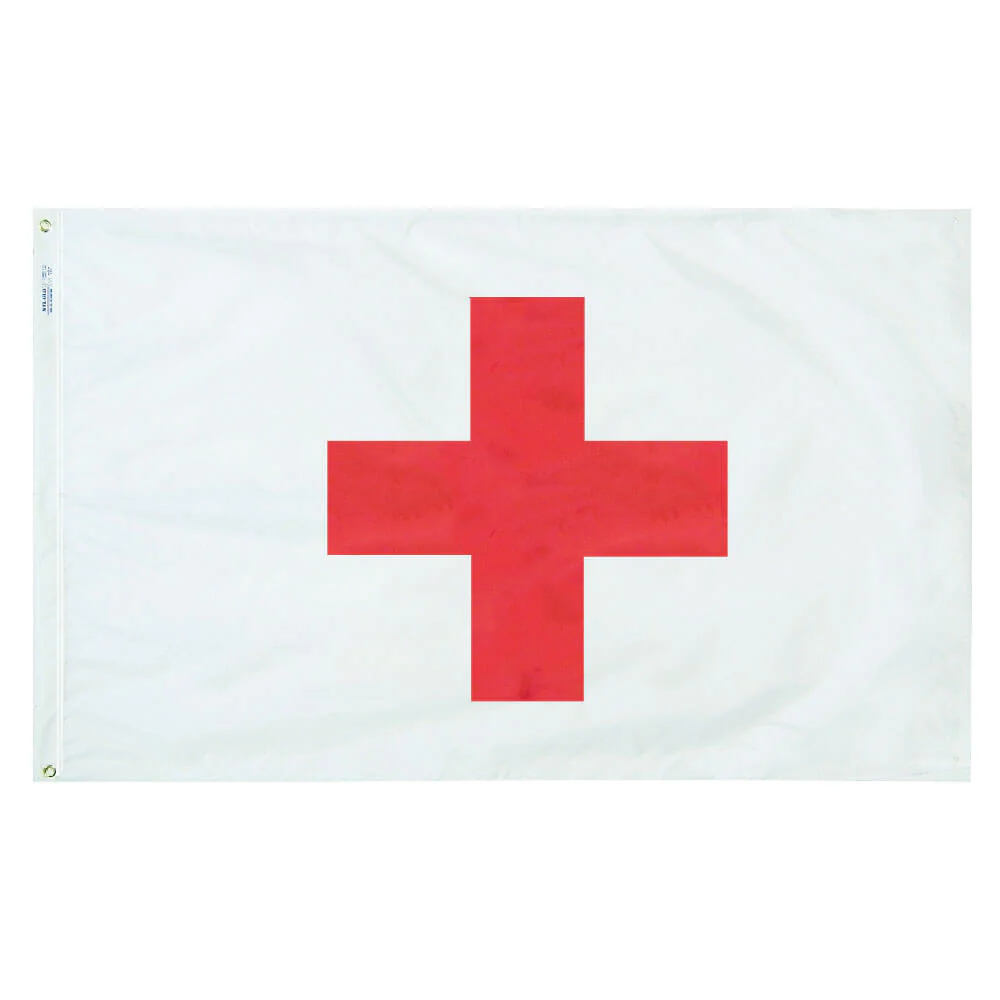 Red Cross Outdoor Flag 3'x5'